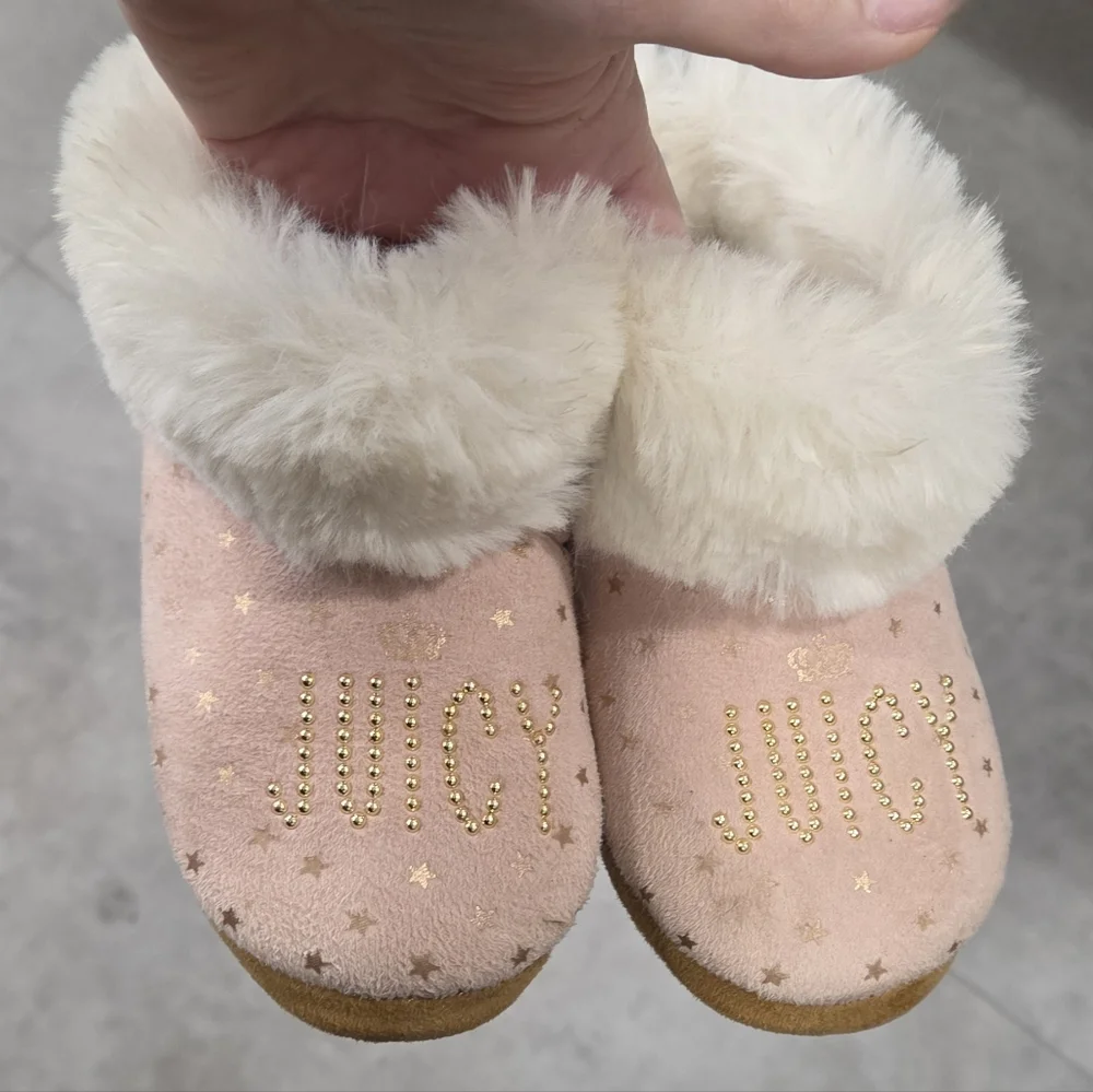 Youth 9-10 Girls Pink Juicy By Juicy Couture Tulare Slipper Booties